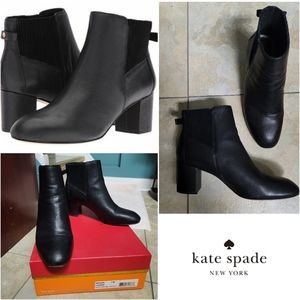 Kate Spade Lorene Black Tumbled Ankle Bootie Size 7